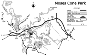 Map of Moses Cone Memorial Park