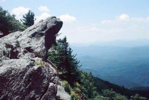 The Blowing Rock formation in North Carolina