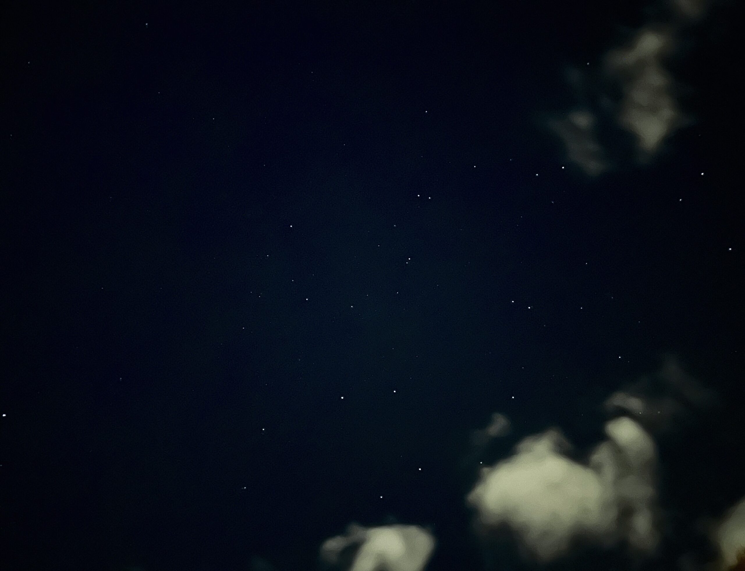 stars on a cloudy night